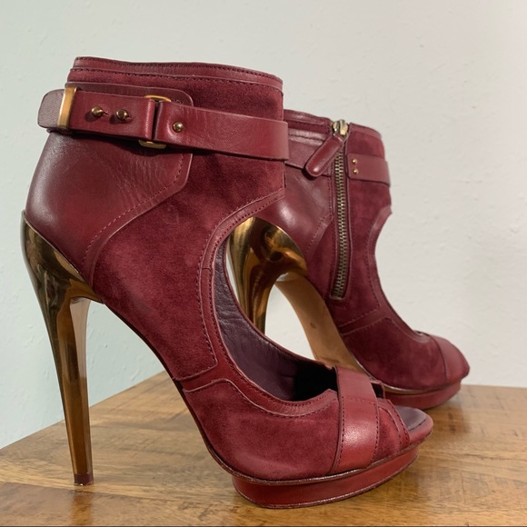 BCBGMAXAZRIA Burgundy High Heels - Picture 12 of 13